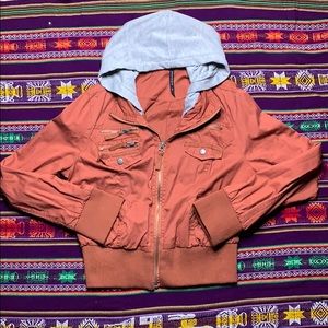 Orange hooded jacket